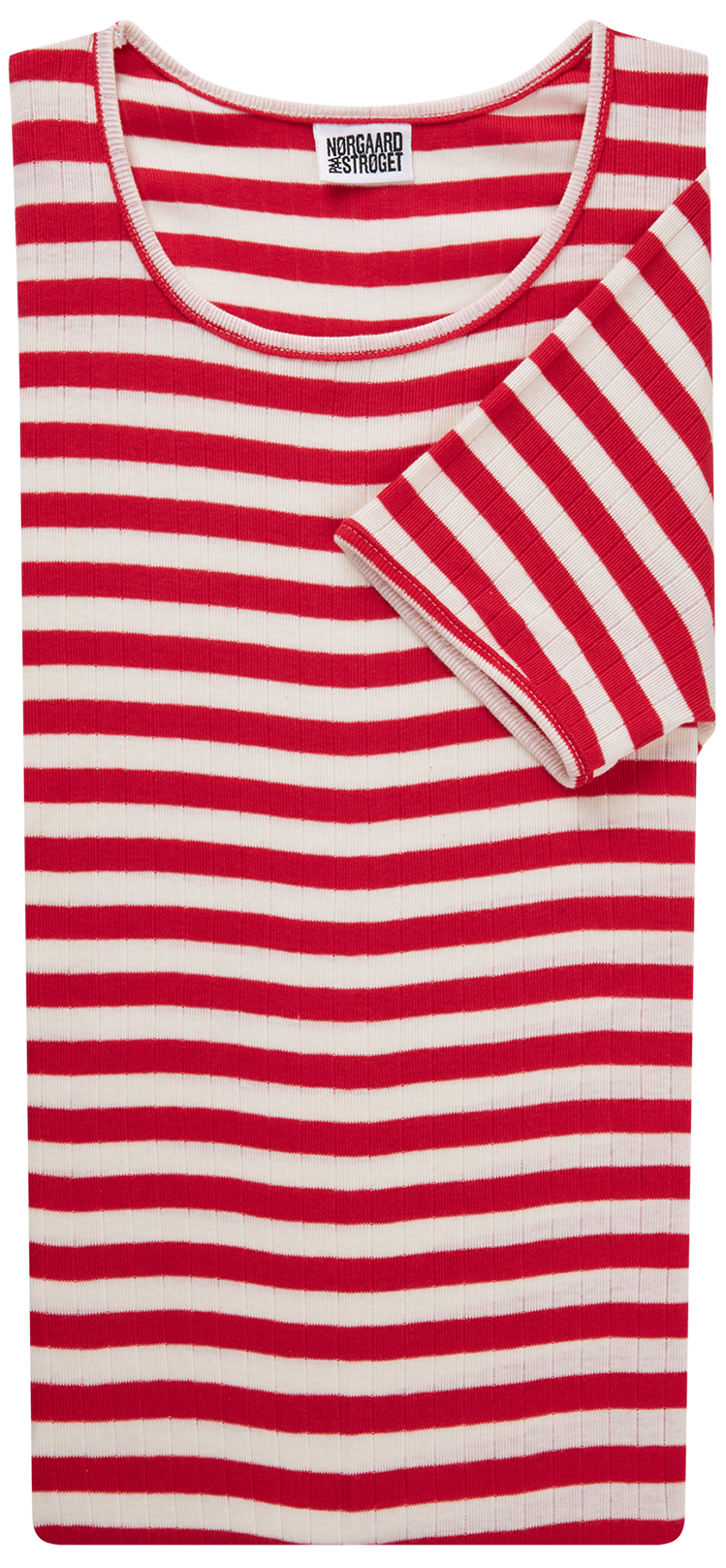 101 Short Sleeve Broadway, Red/Ecru