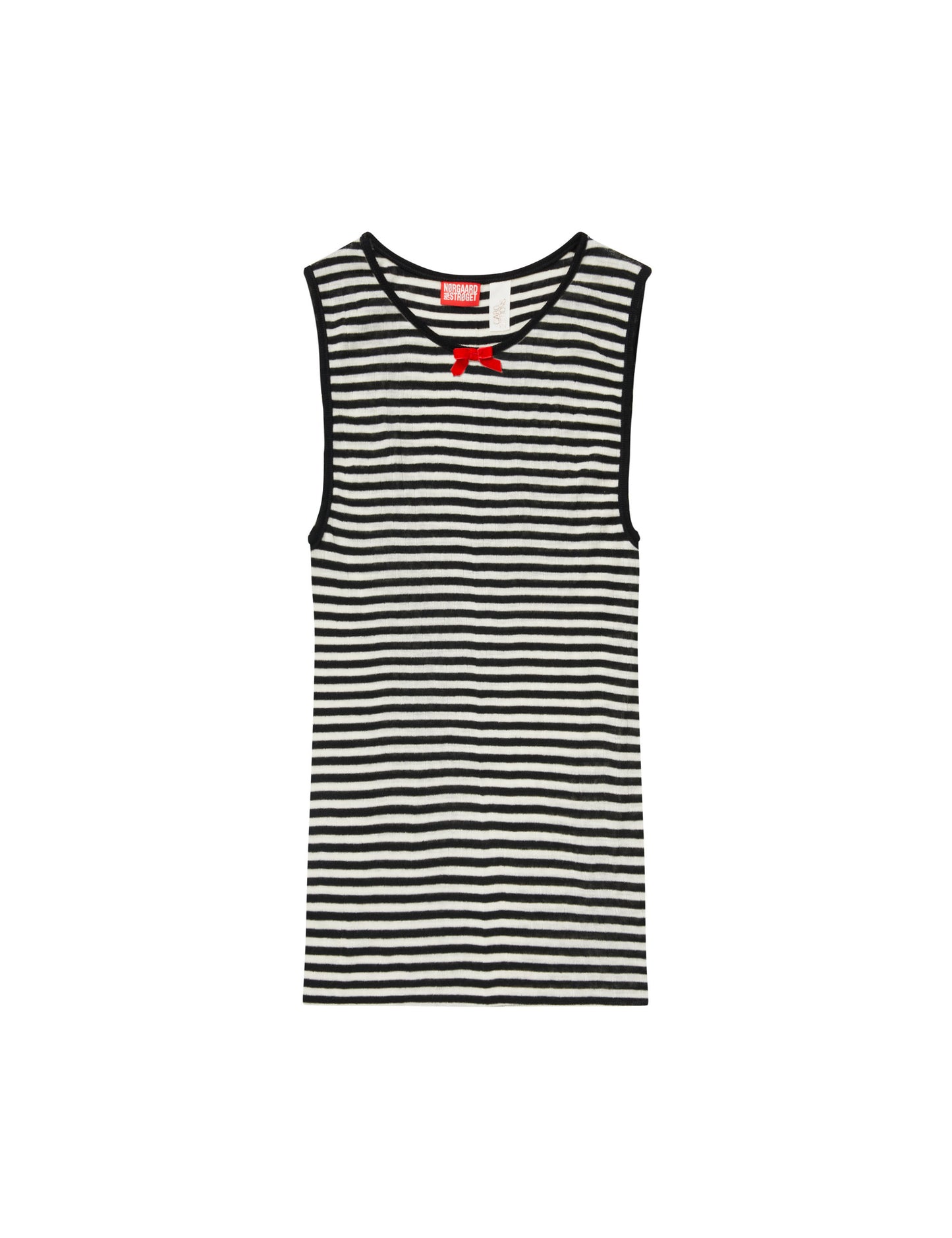 NPS Tank Top Wool Caro Editions, Black/Ecru Stripe