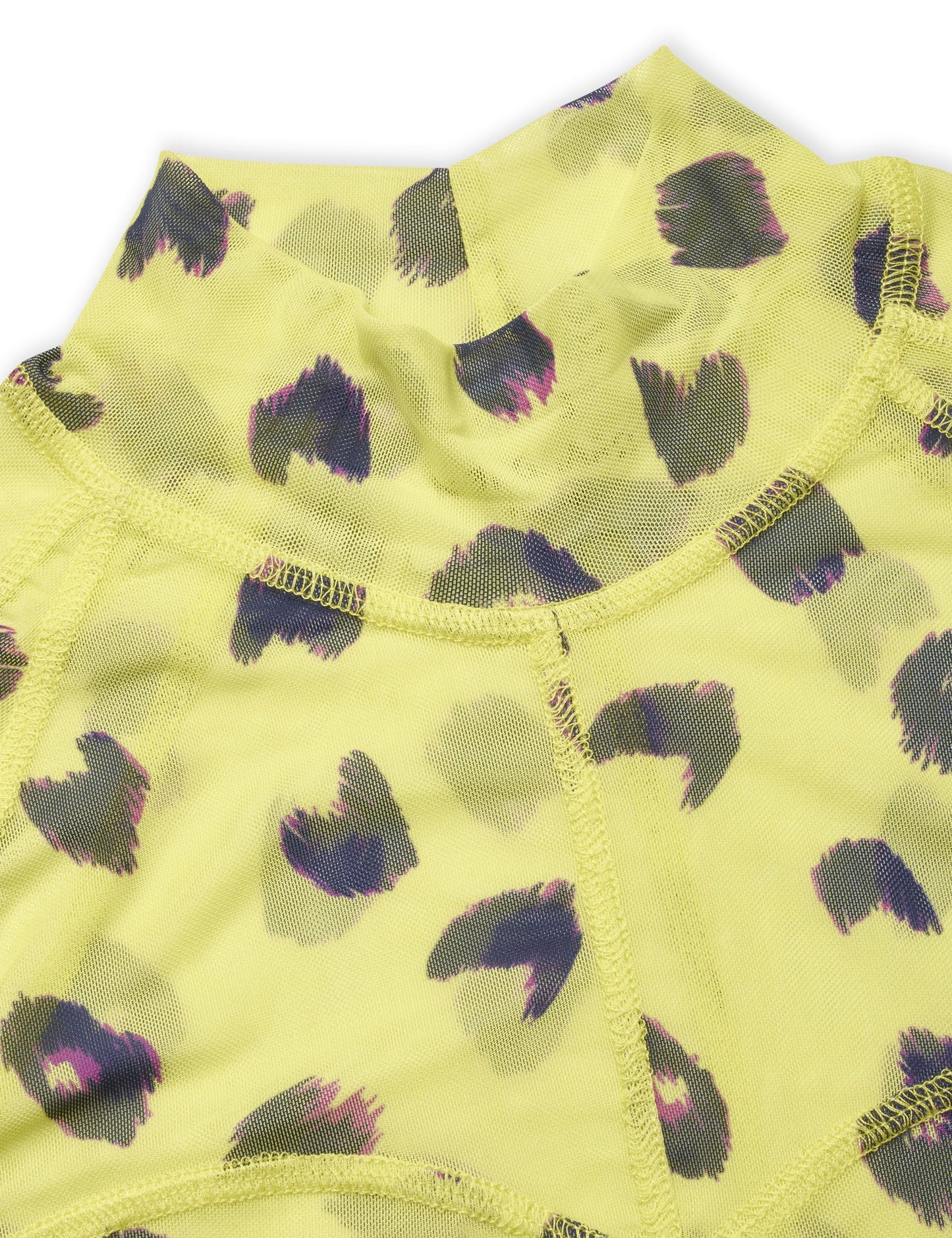 Jersey Mesh Deer Top,  Leo Dot AOP Sunny Lime