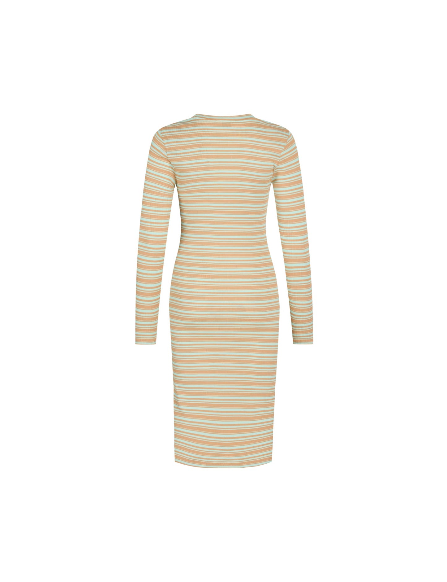 2x2 Cotton Stripe Duba Dress,  Spa Retreat / Iced Coffee