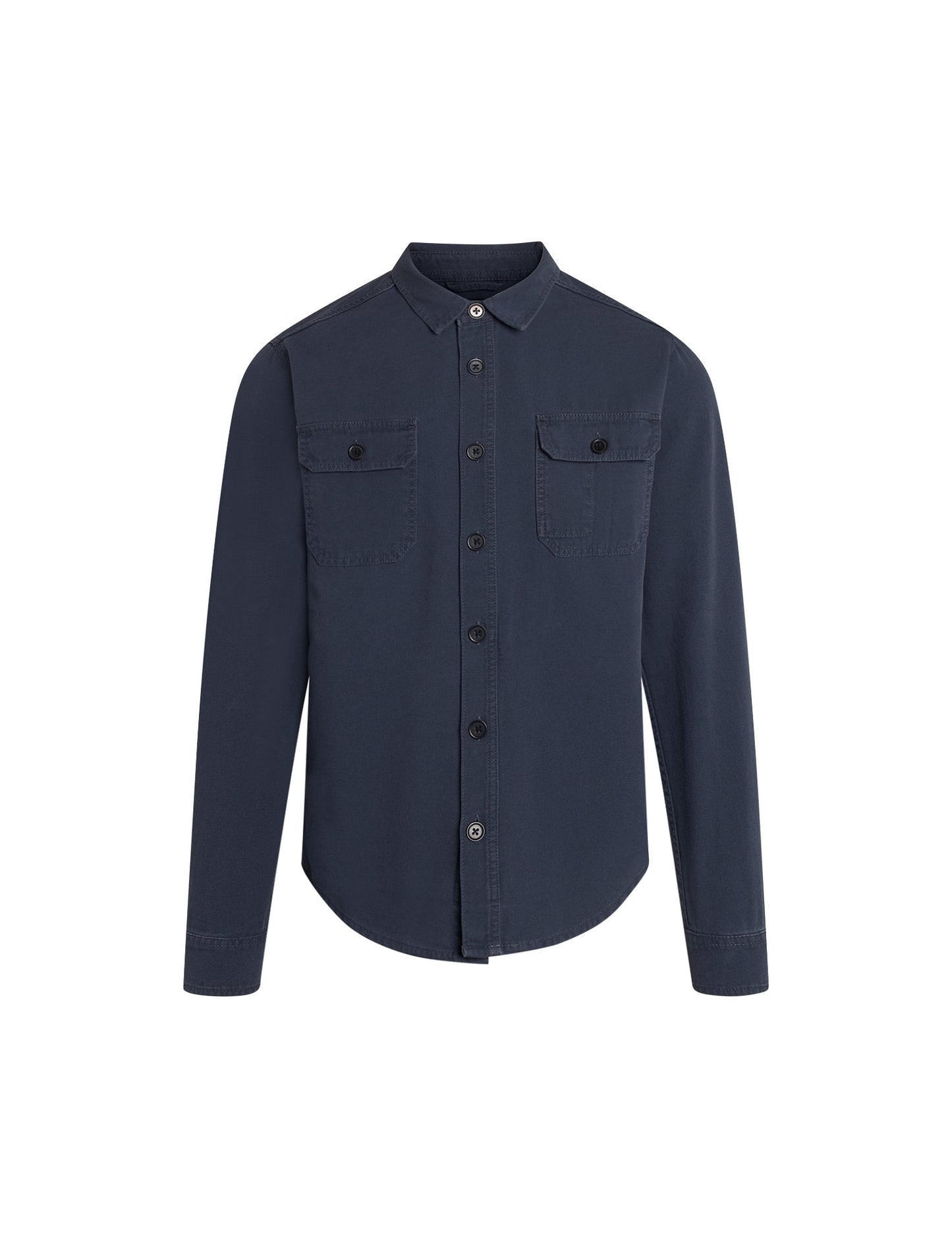 Dyed Canvas Stern Shirt, Midnight Navy