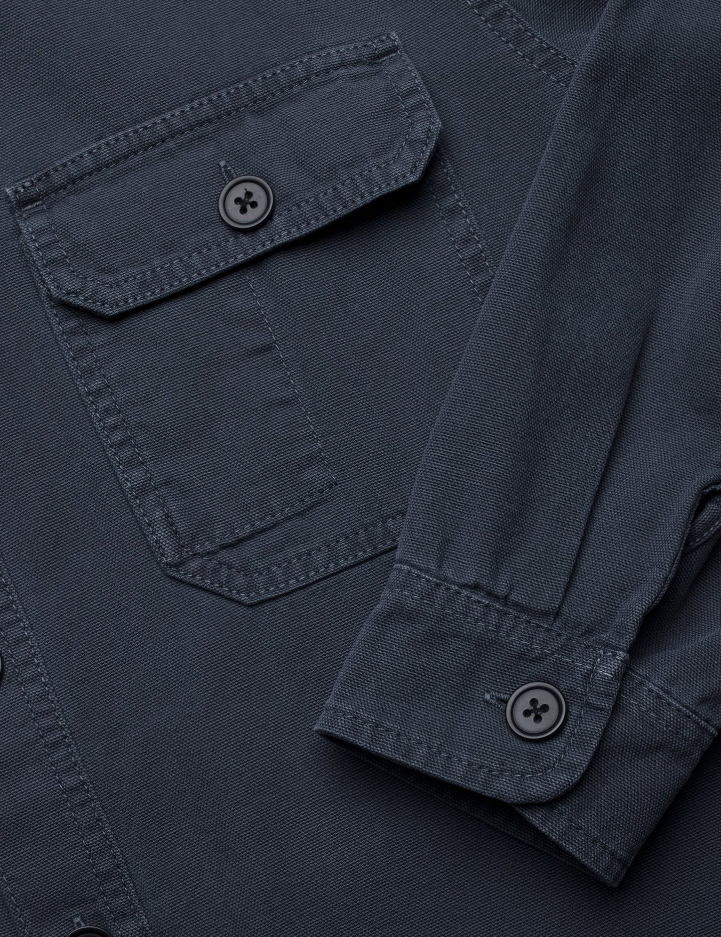 Dyed Canvas Stern Shirt, Midnight Navy