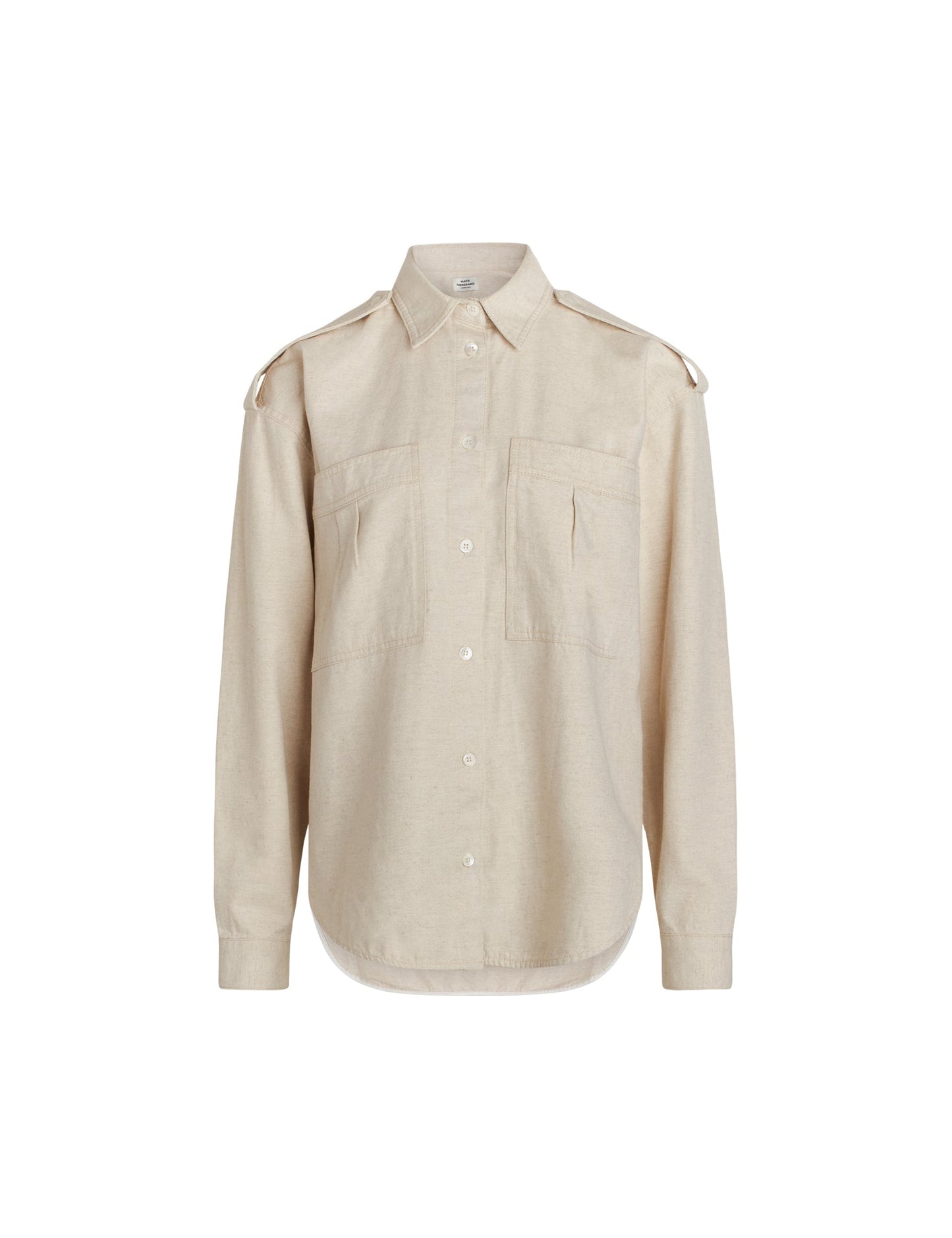 Linen Denim Bea Shirt, Whitecap Grey