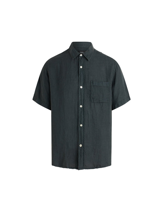 Dyed Linen Slavko Shirt S/S,  Unexplored