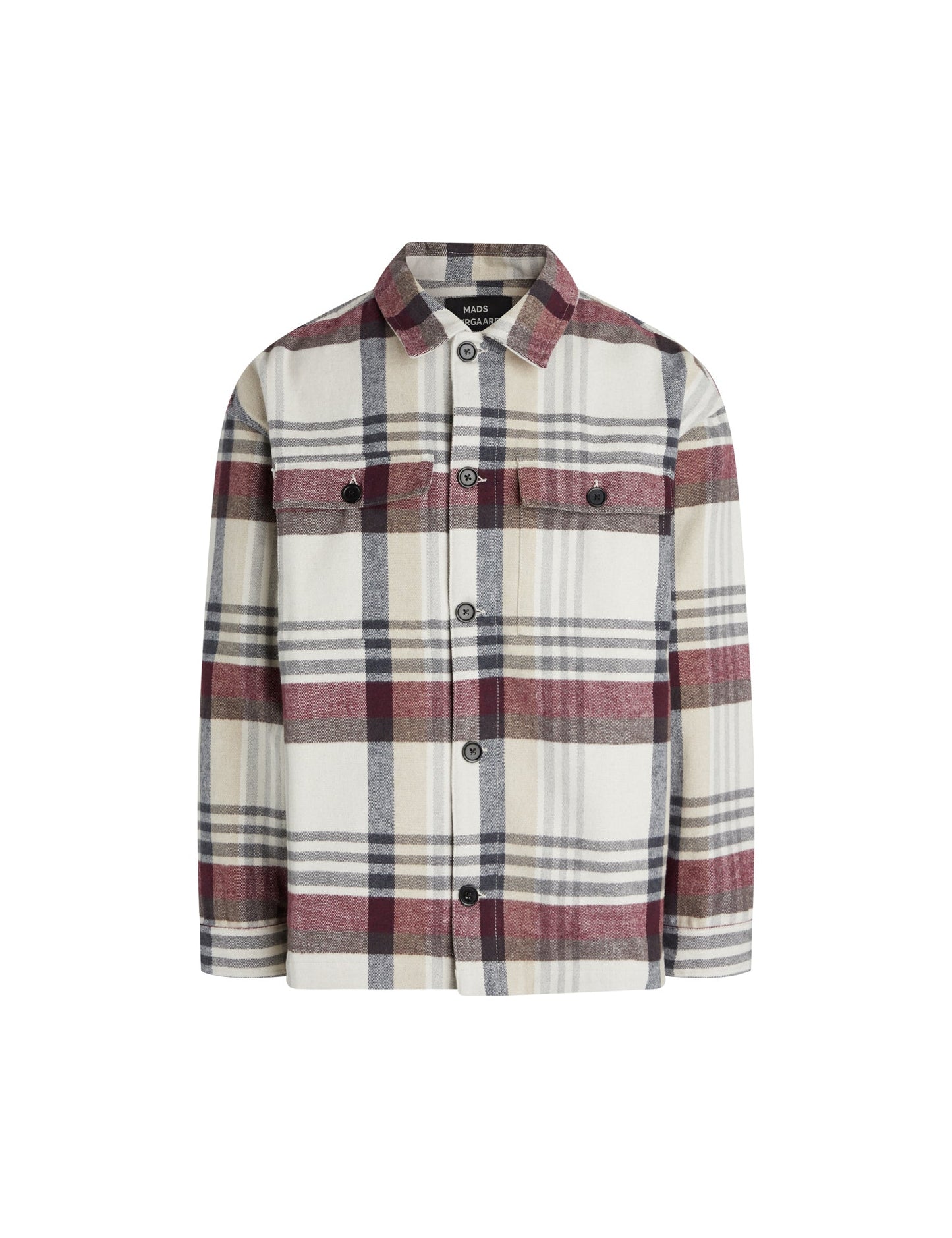 Heavy Brushed Mark Shirt,  Navy/Ecru Check