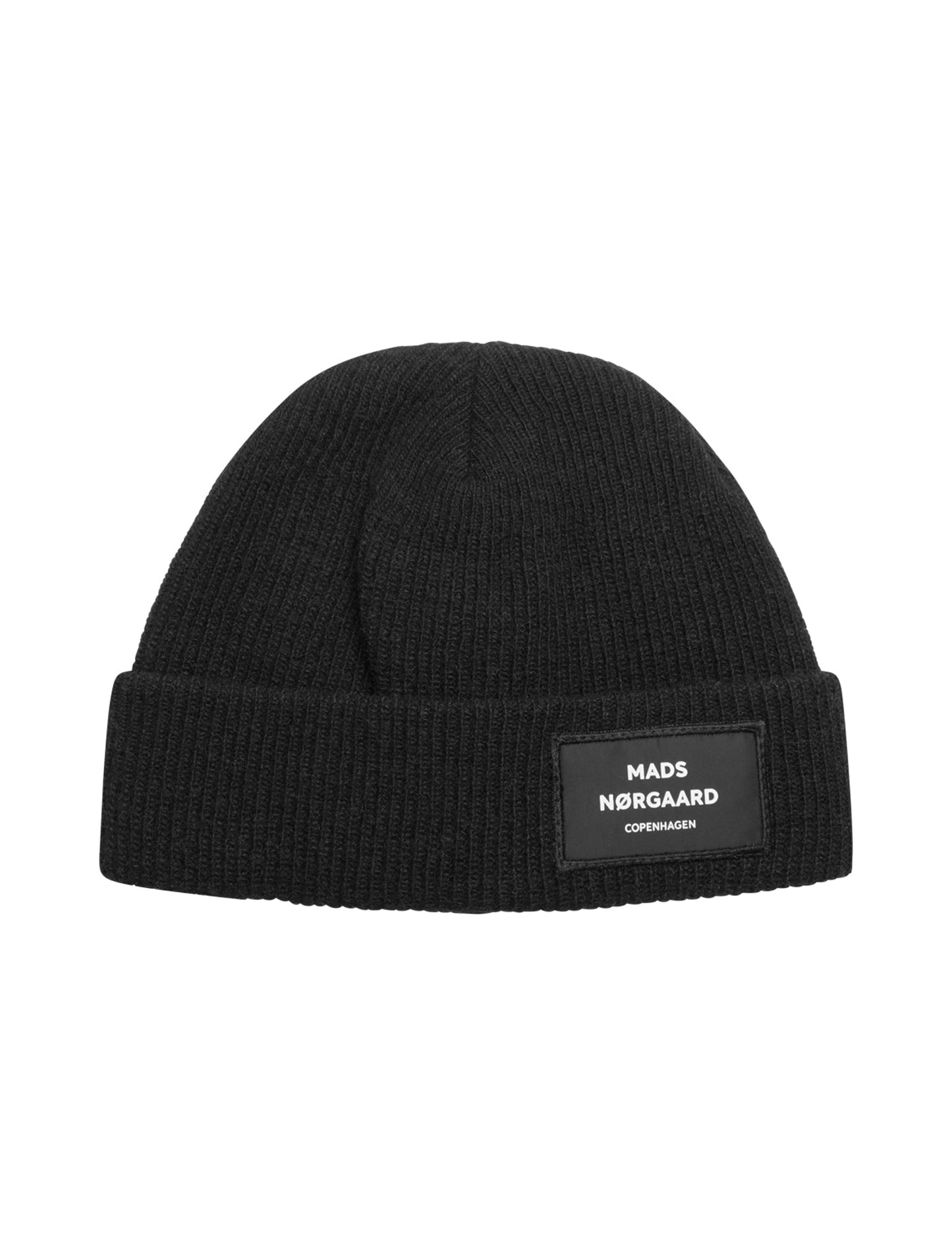 Recycled Wool Mix Watch Cap, Black