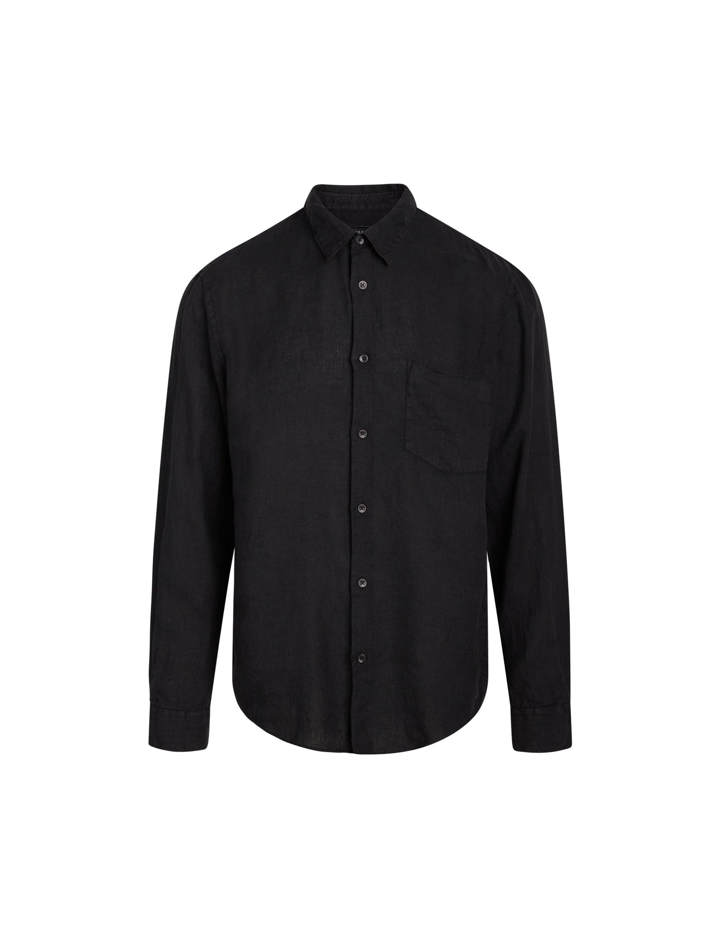 Dyed Linen Sune Shirt,  Black