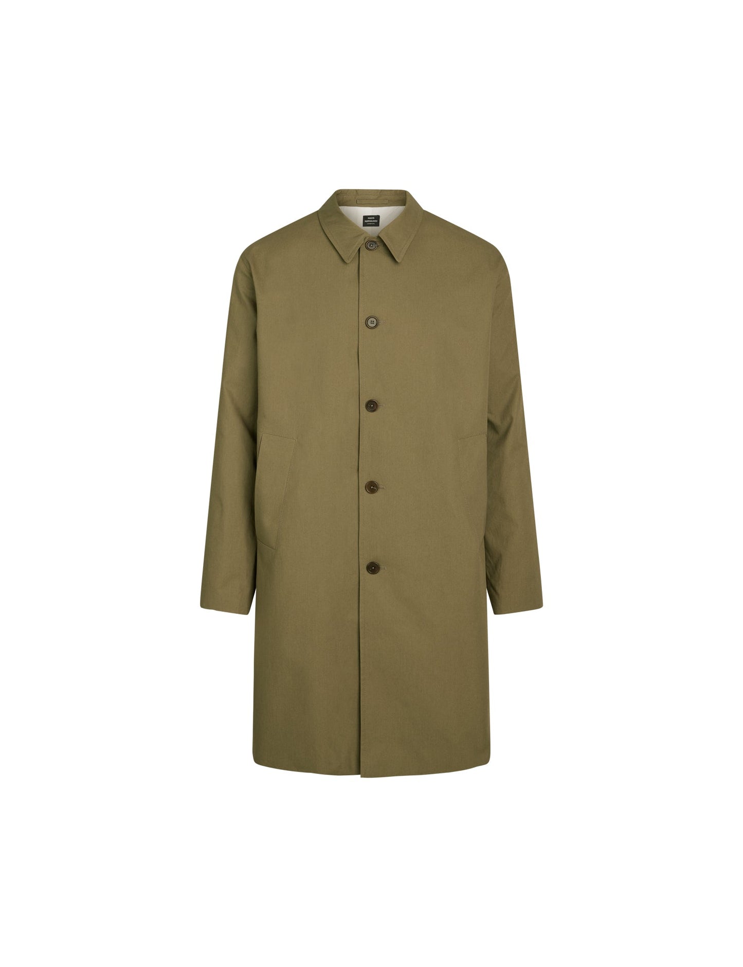 Dry Cotton Curtis Coat, Dusky Green