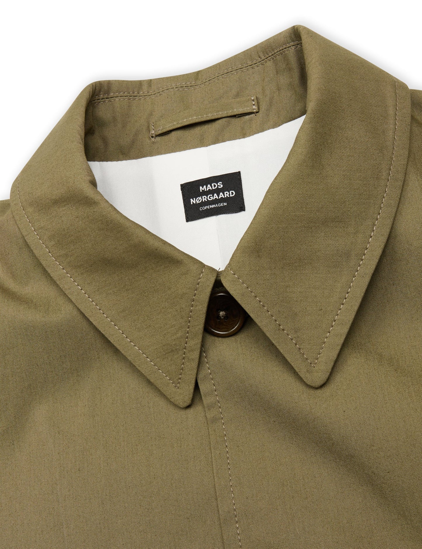 Dry Cotton Curtis Coat, Dusky Green