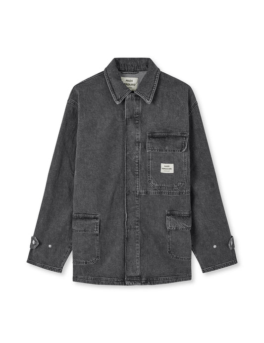 Black Denim Johnny Jacket, Black