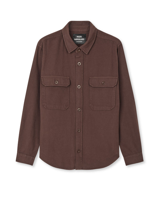 Dyed Canvas Skyler Shirt, Chicory Coffee