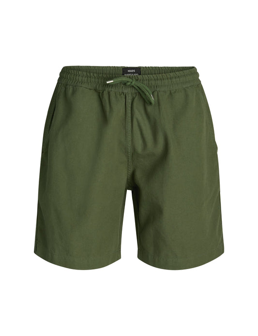 Dyed Canvas Beach Shorts,  Olivine