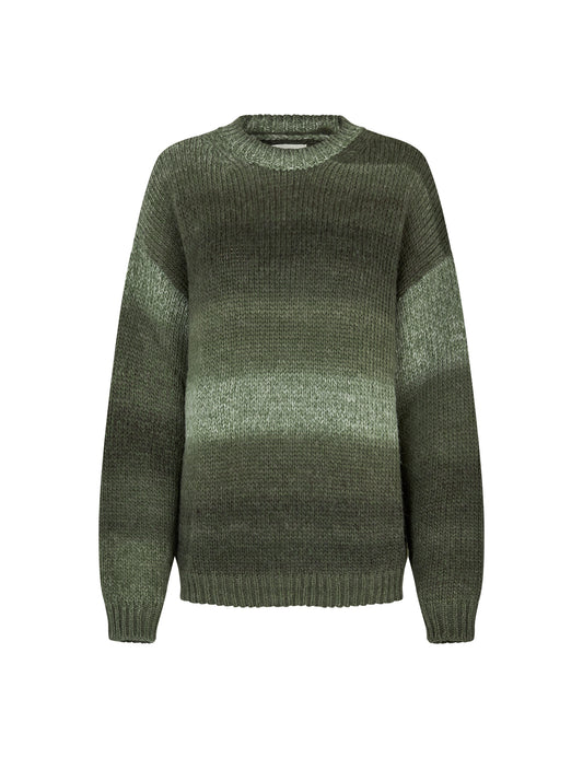 Shaded Lefty Sweater, Forest Night Melange