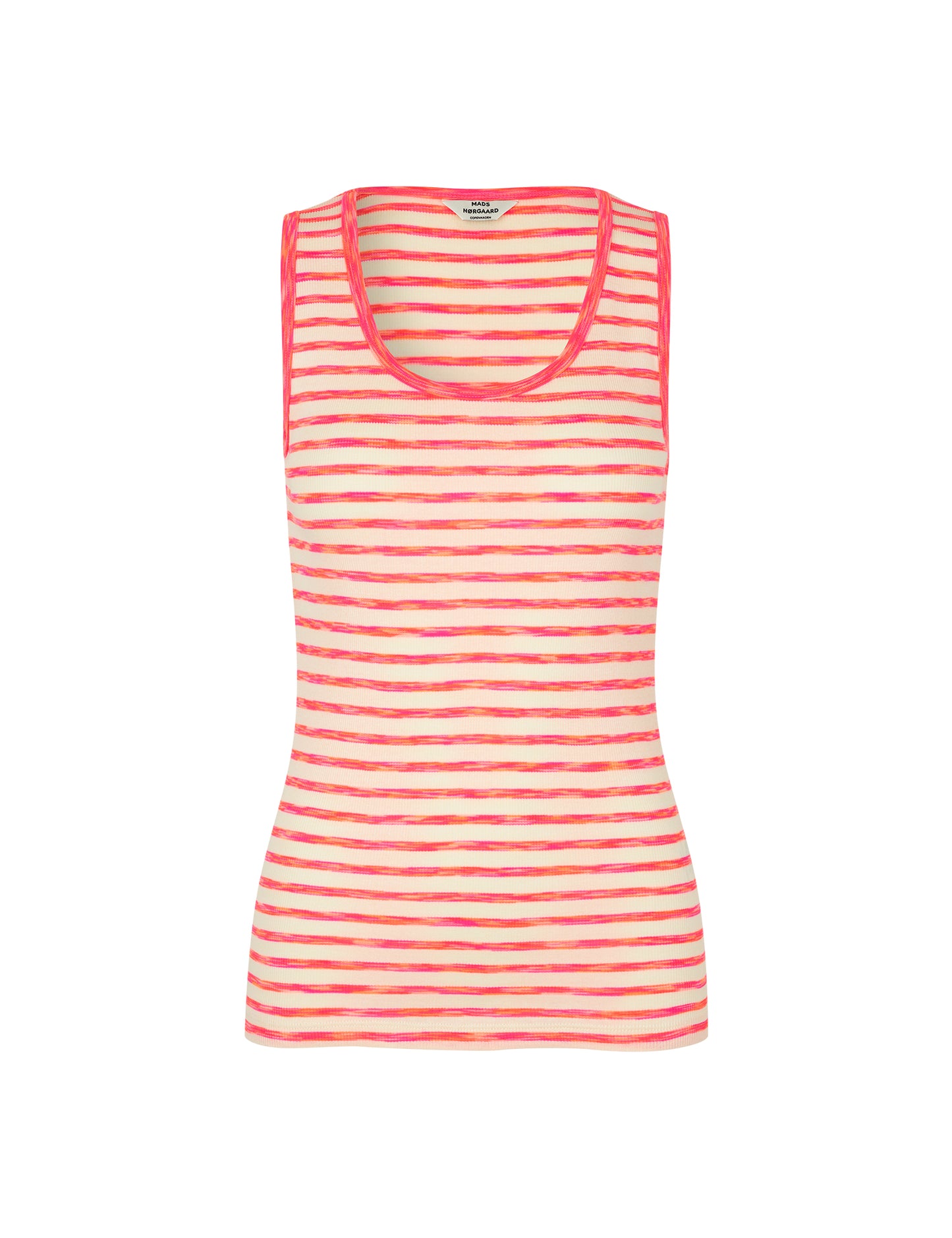 2x2 Cotton Stripe N Amour Tank Top, 2x2 Stripe/Diva Pink