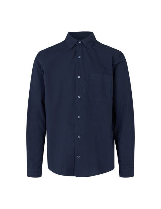 Cotton Poplin Malte Shirt, Deep Well