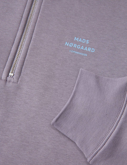 Standard Half Zip Logo Sweat, Gray Ridge