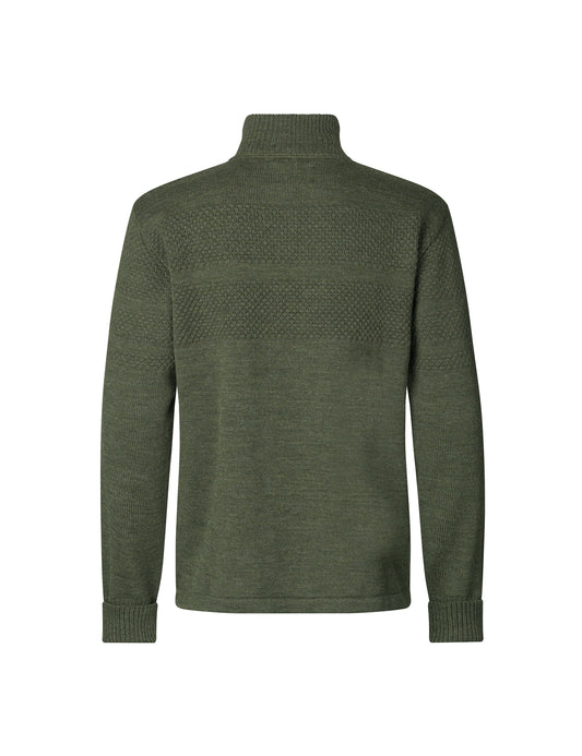 Wool Klemens Half Zip Knit, Tarmac