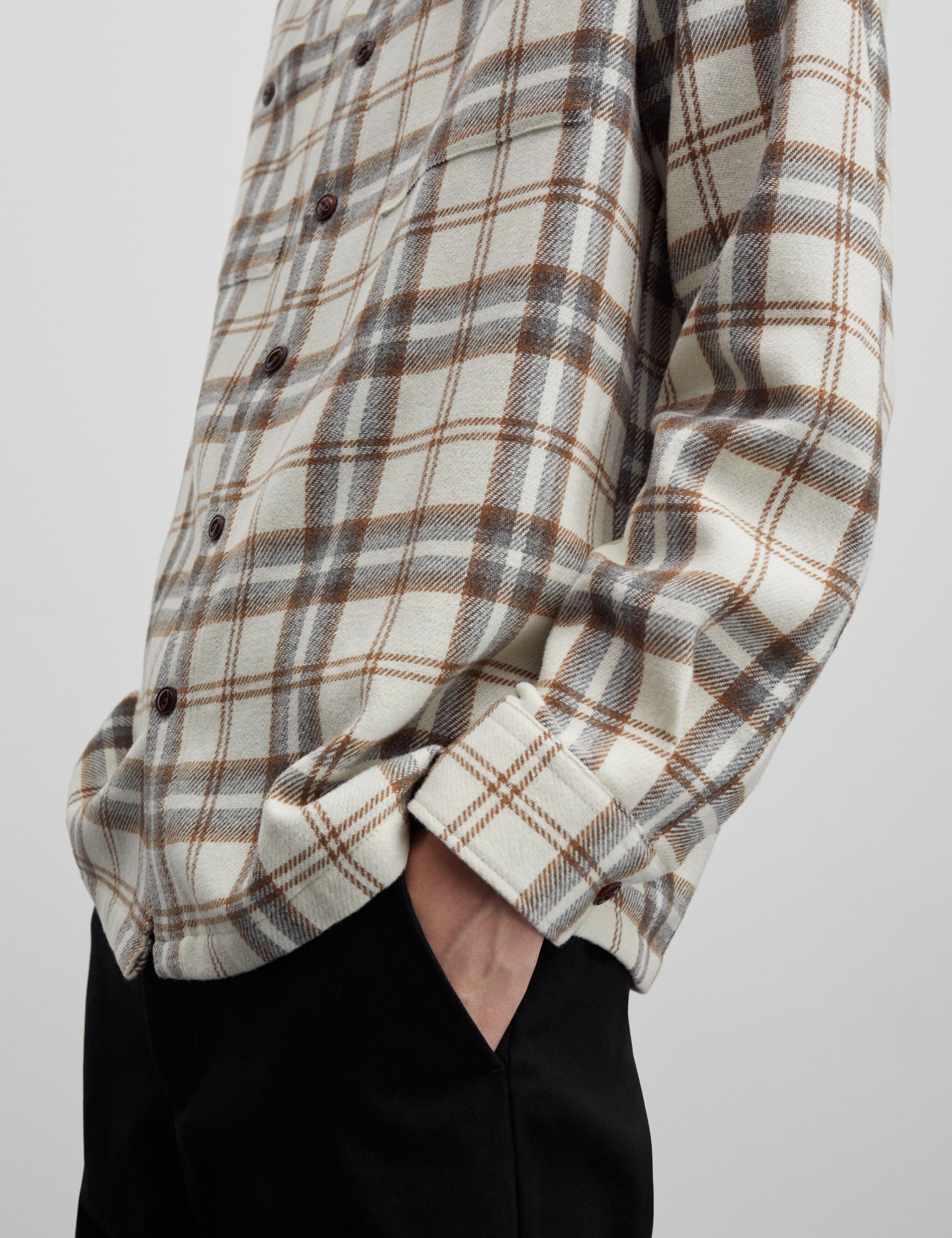 Soft Wool Roar Check Shirt, Almond Milk Check – MADS NØRGAARD