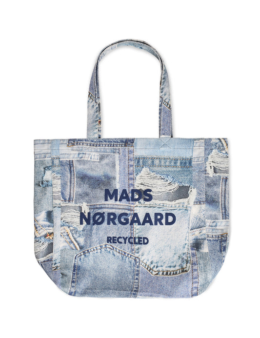 Recycled Boutique Athene AOP Bag, Denim AOP