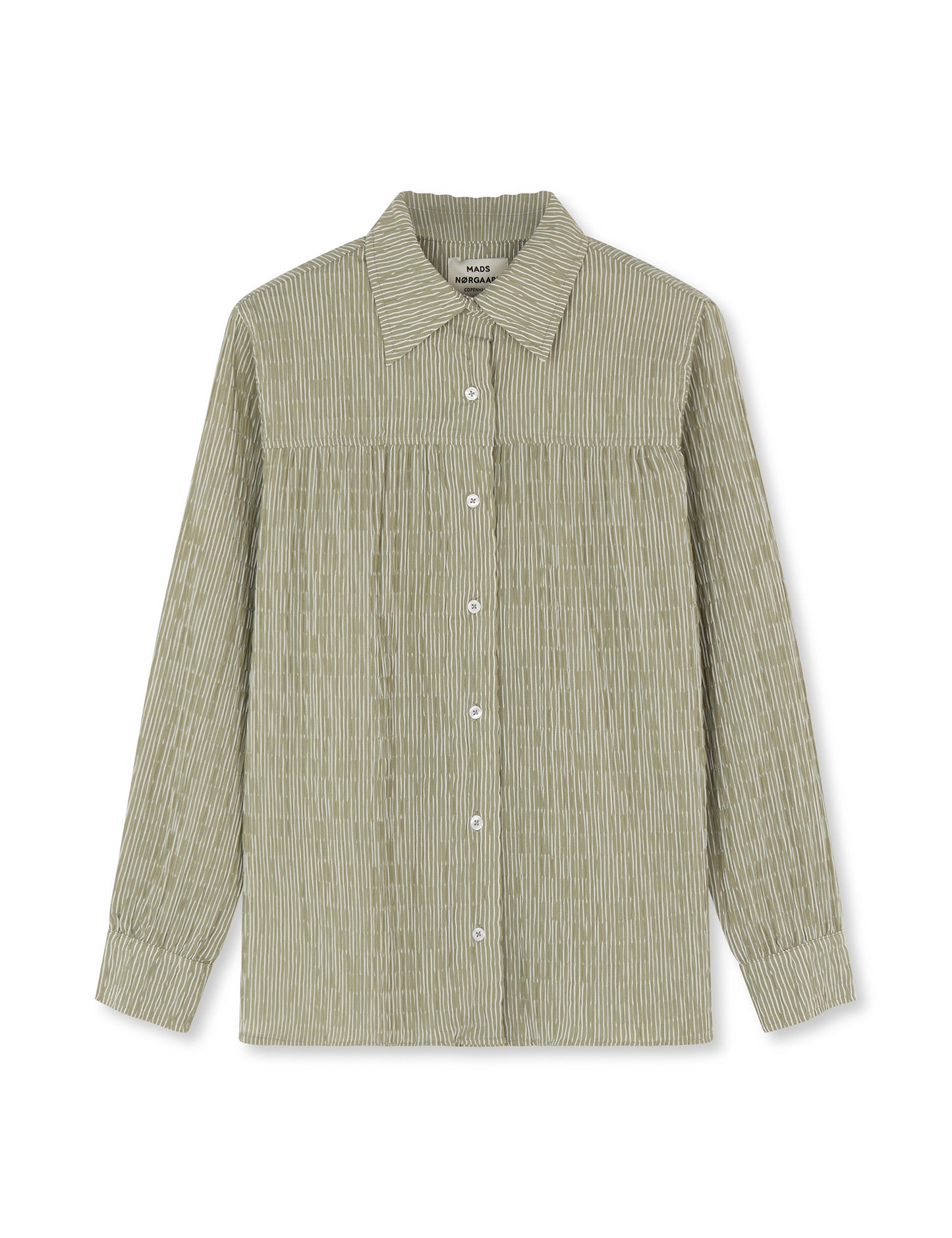 Crinckle Pop Vinny Shirt, Olive Branch/Cloud Dancer