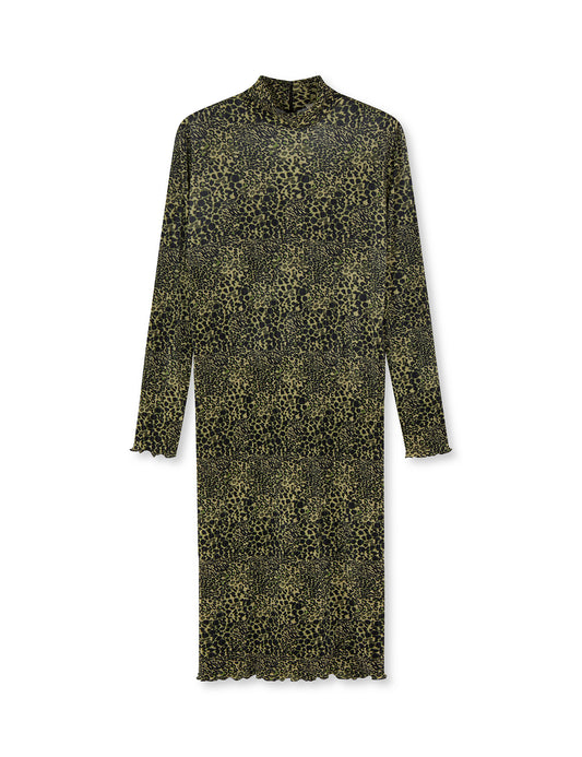 Luno Halto Dress AOP, Leo AOP/Olive Branch