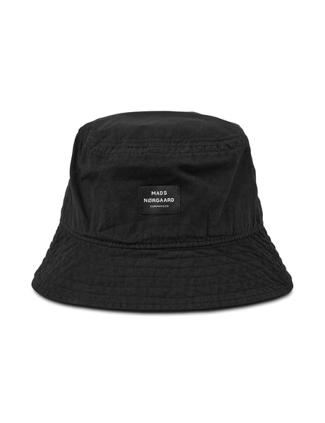 Cotton Ripstop Bucket Hat, Black – MADS NØRGAARD – COPENHAGEN