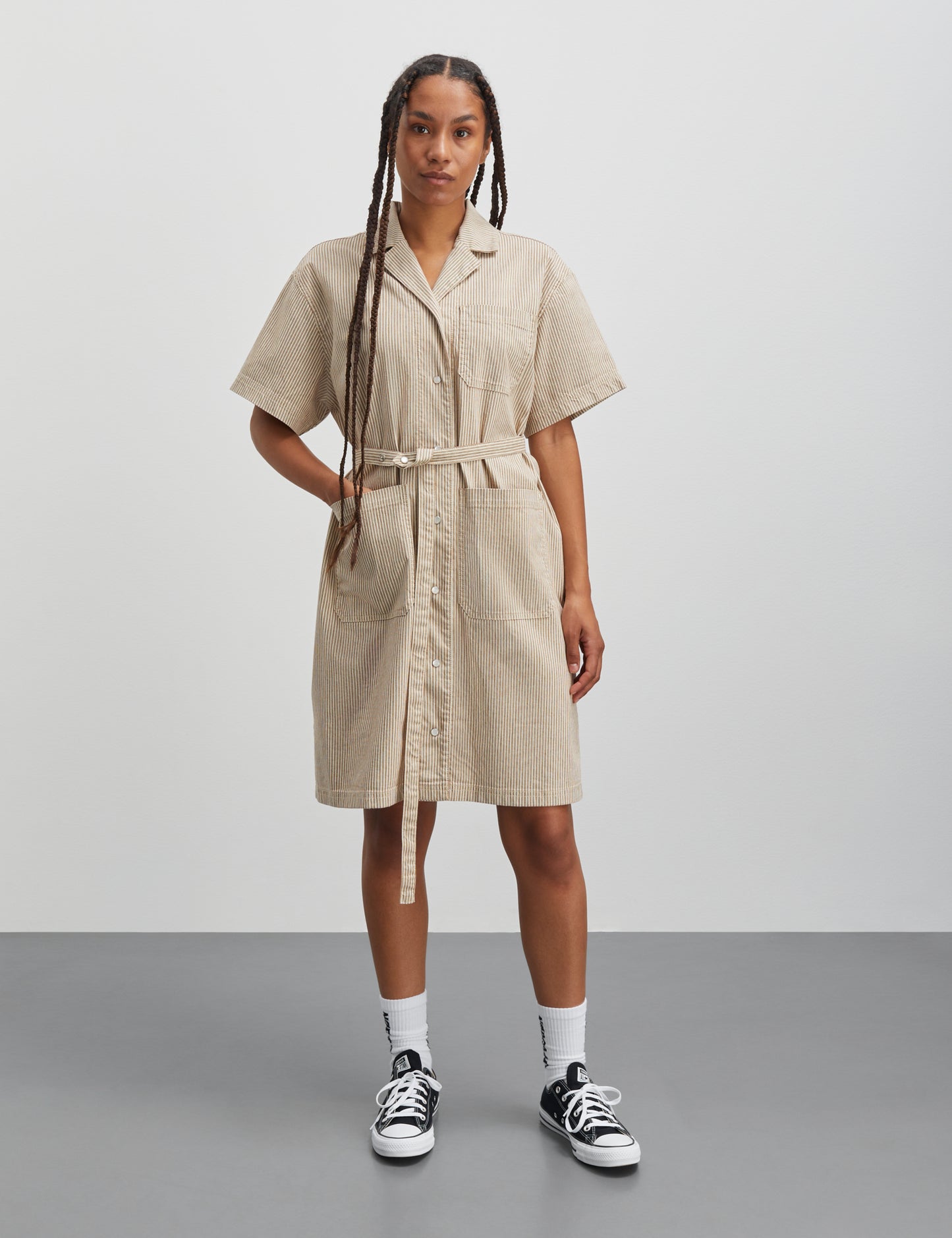 Bromi Yola Dress, Partridge/Whitecap Gray