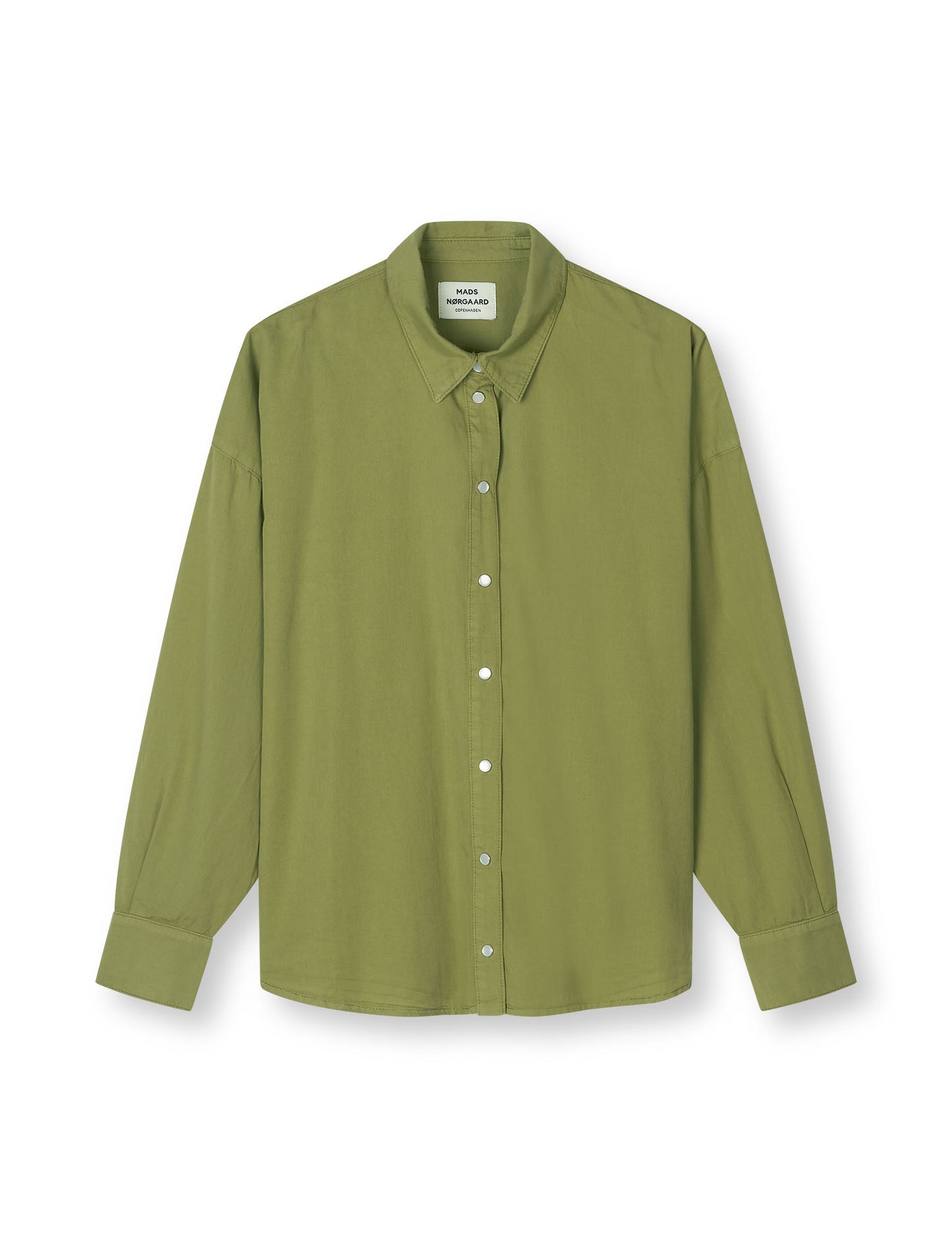 Leo Twill Pilou Shirt, Mosstone