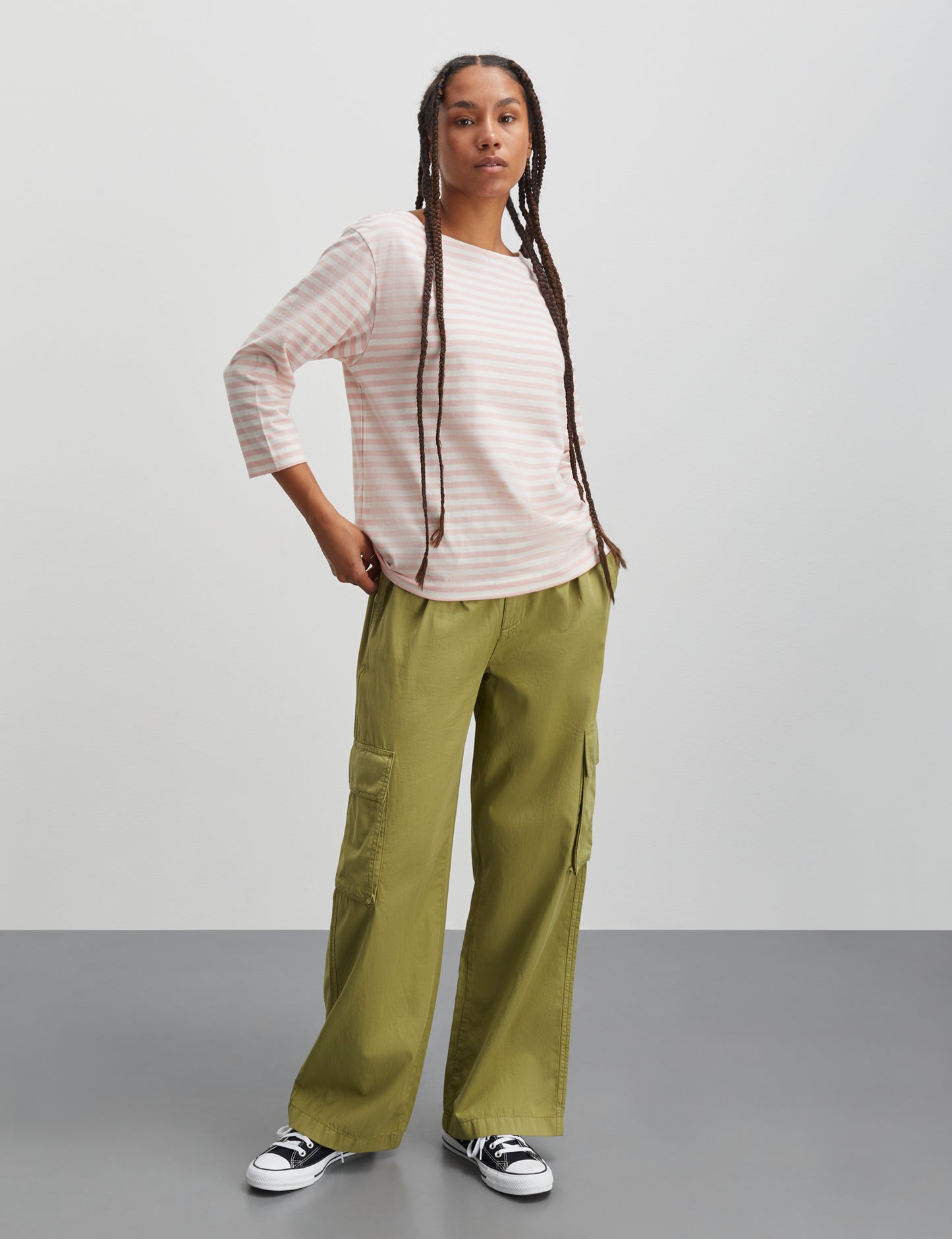 Leo Twill Nonie Pants, Mosstone