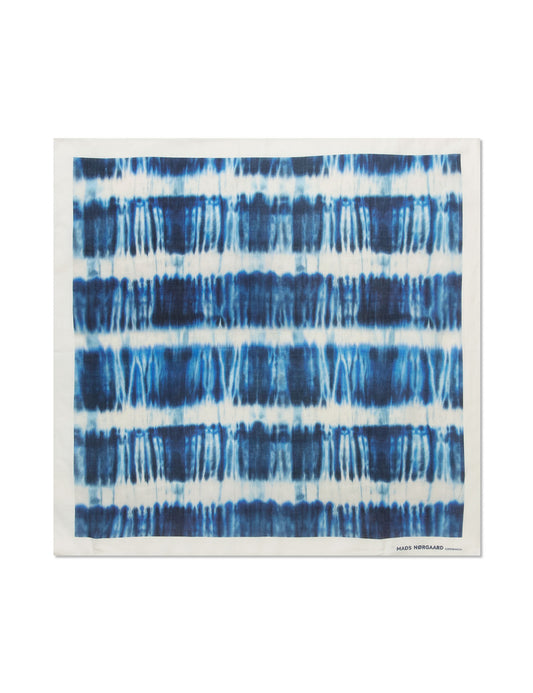 Soft Cotton Self Scarf Tie Dye, Tie Dye Stripe AOP Merthyl Blu