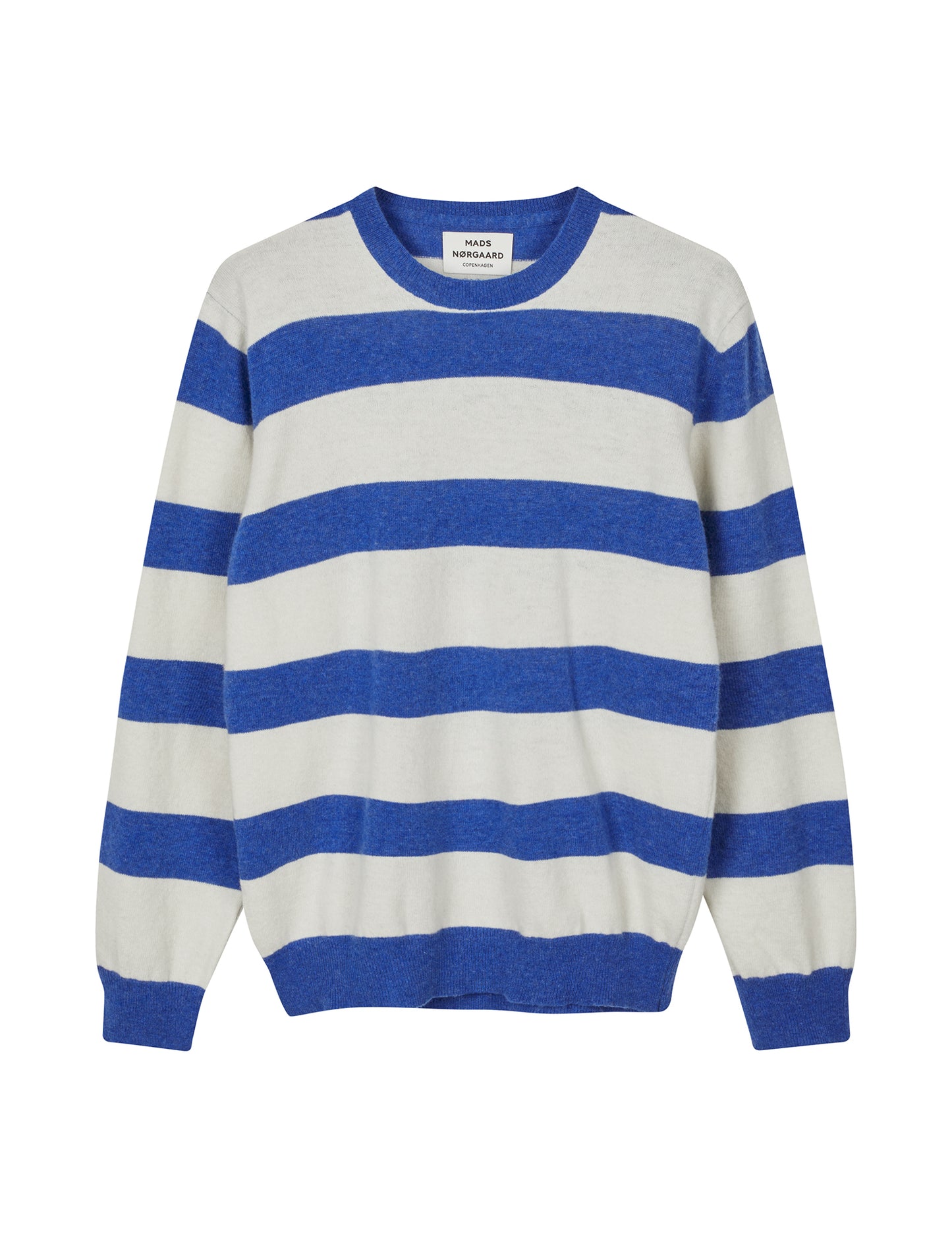 Eco Wool Stripe Kasey Sweater, Amparo Blue/Winter White