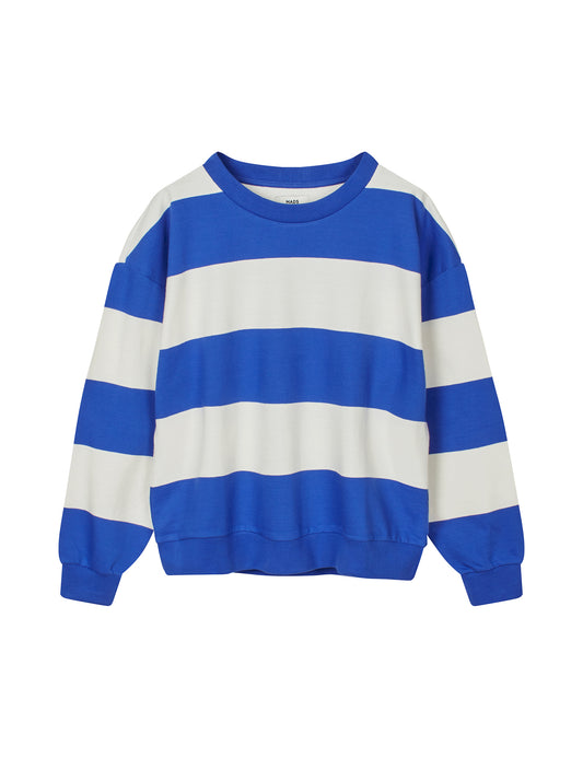 Airy Sweat Stripe Denver Sweatshirt, Amparo Blue/Cloud Dancer