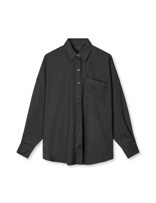 Fulva Nicky Shirt, Dark Grey Melange