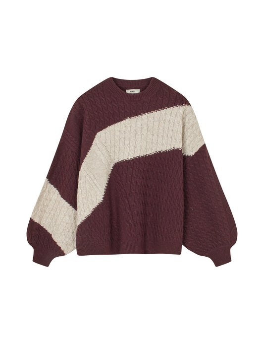 Recycled Wool Mix Rokko Block Sweater, Sassafras/Incense