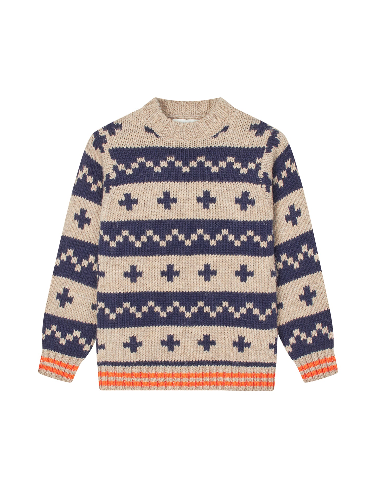 Crash Keldino Reykavik Sweater, Nature Mel/Deep Well