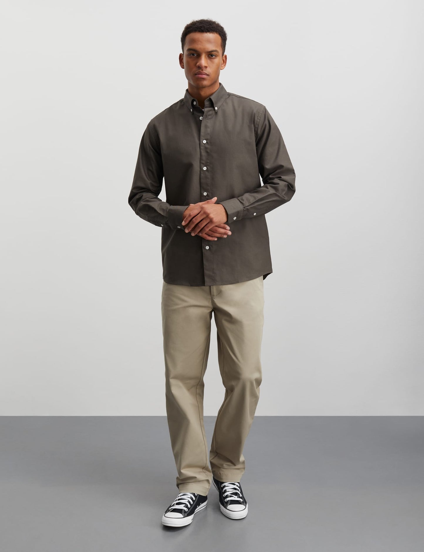 Cotton Oxford Sune Shirt BD, Beluga