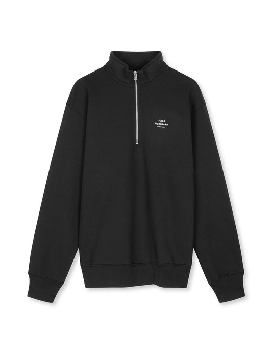 Standard Half Zip Logo Sweat, Black