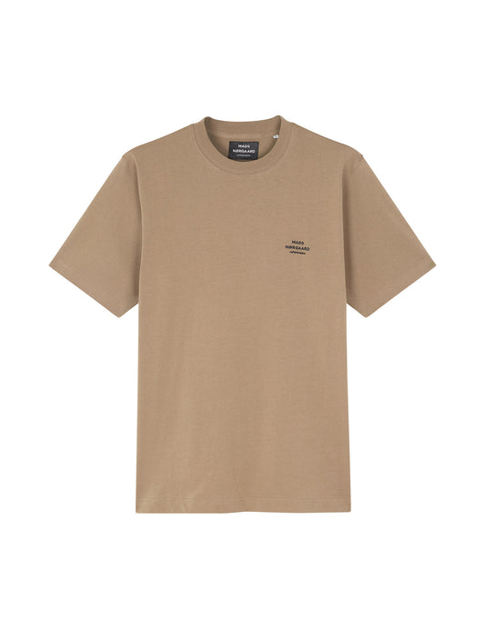 Cotton Jersey Frode Emb Logo Tee, Lead Gray