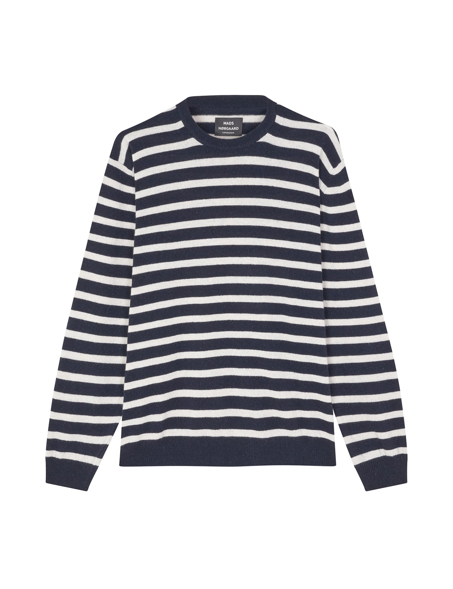 Eco Wool Karsten Stripe Knit, Vanilla Ice/ Deep Well