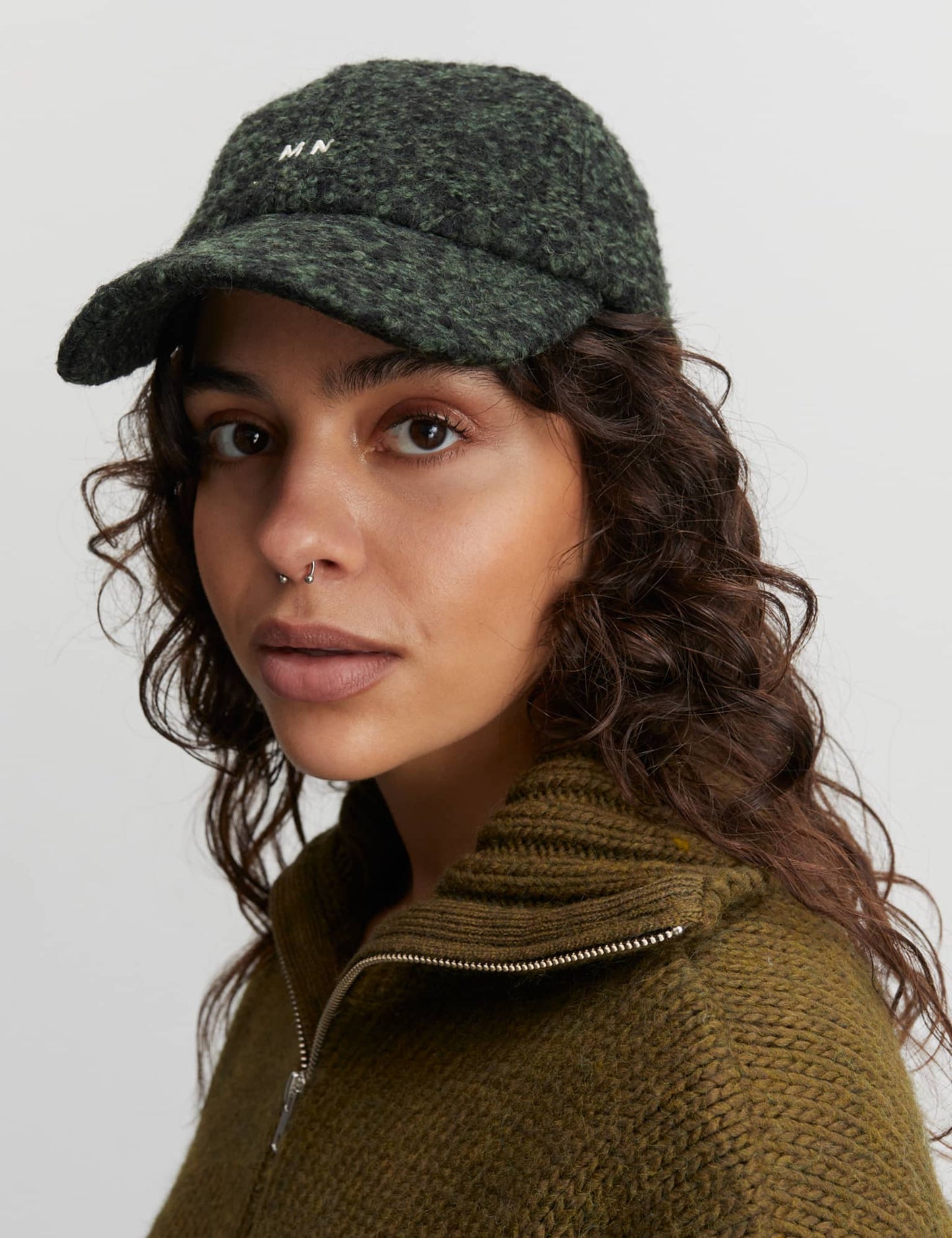 Yix Cala Cap, Hunter Green Melange