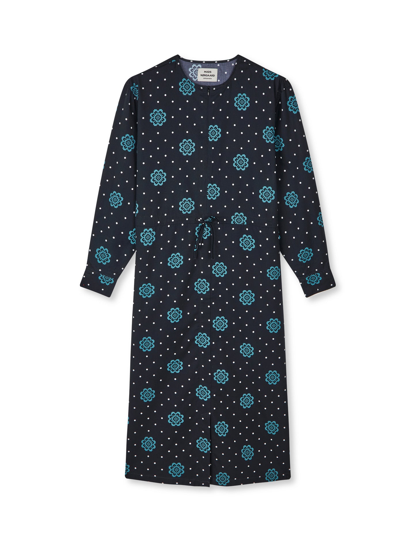 Leo Twill Asa Dress AOP, Pixel Flower Dot AOP/Black