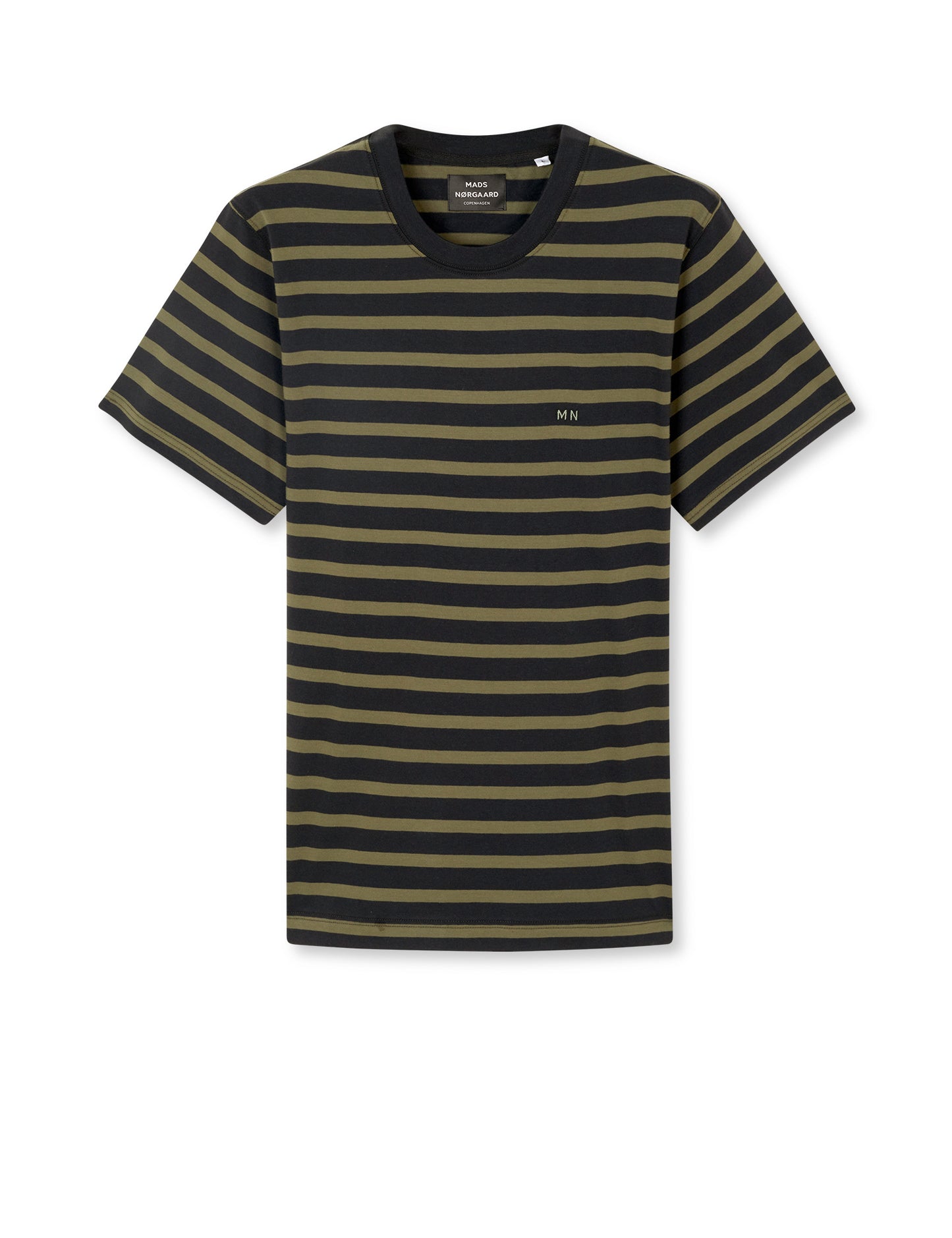 Cotton Jersey Stripe Frode Tee, Kalamata/Jet Black