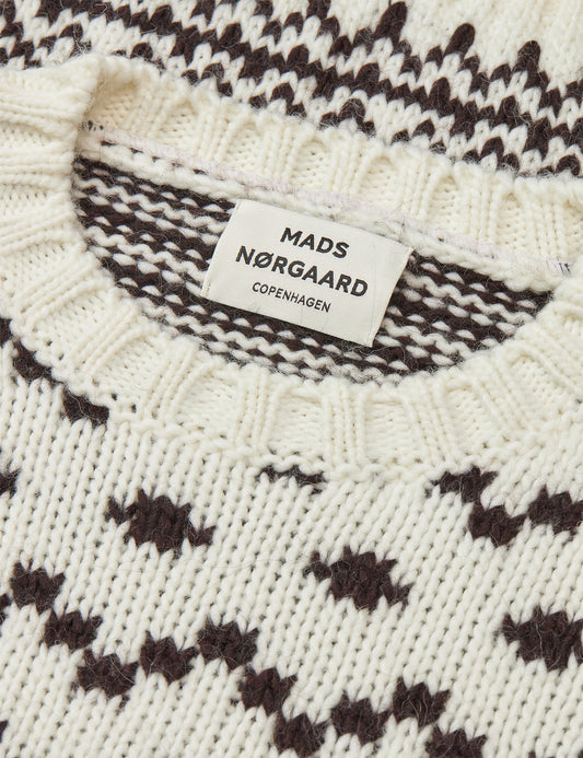 Crash Lefur Sweater, White/Black Coffee