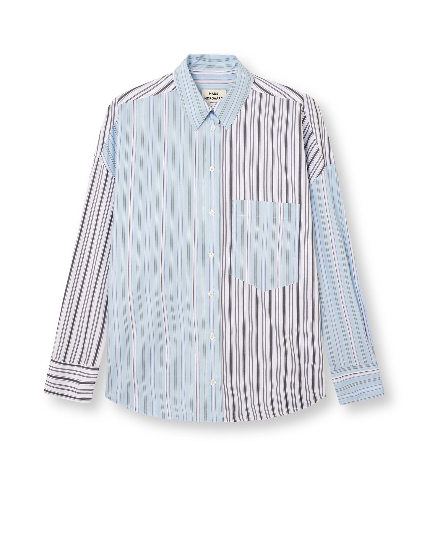 Yarpo Nelly Shirt Block, Pinstripe Mix