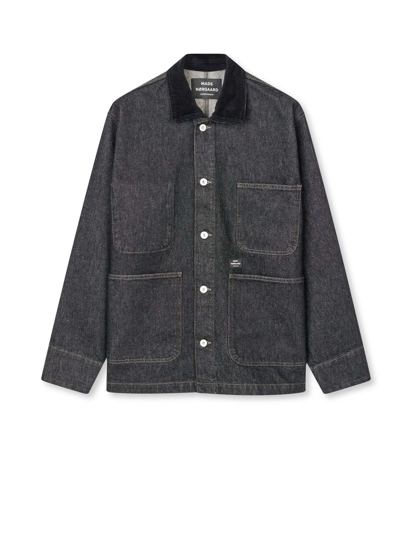 Arizona Black Denim Chore Jacket, Black