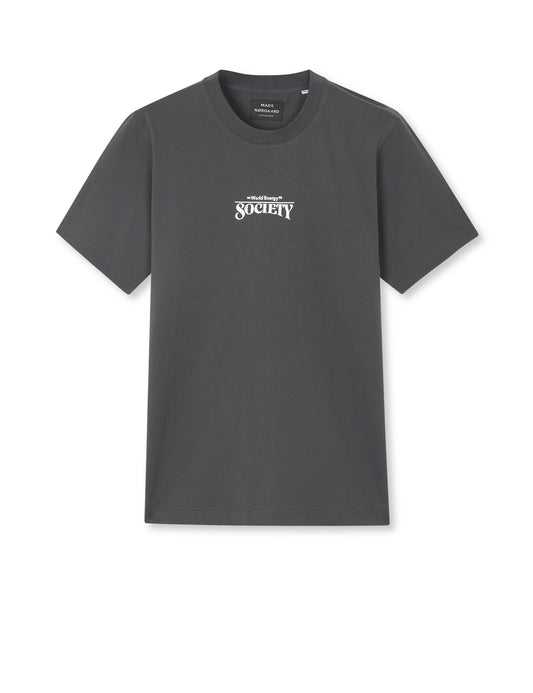 Cotton Jersey Frode World Energy Tee, Black Oyster