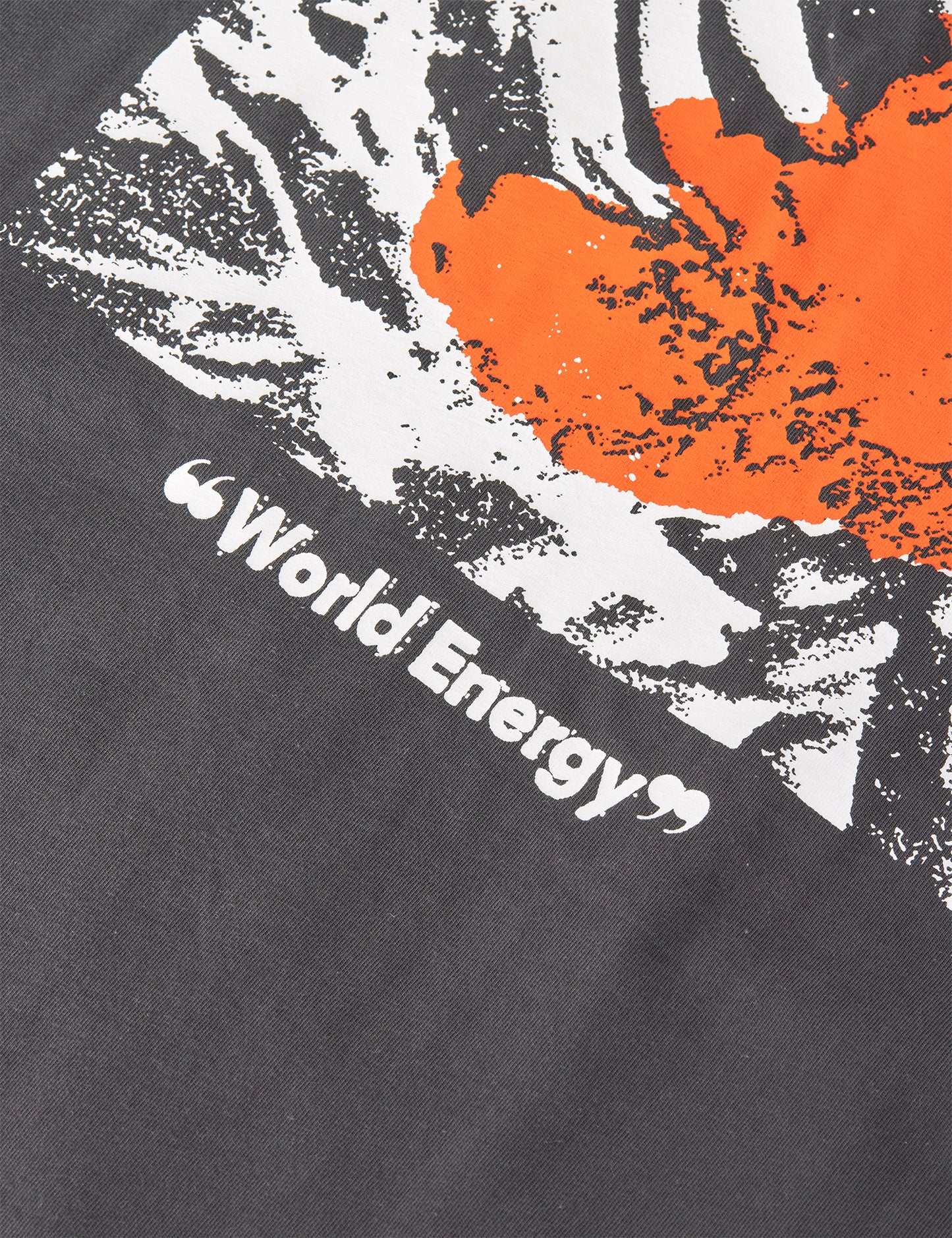 Cotton Jersey Frode World Energy Tee, Black Oyster