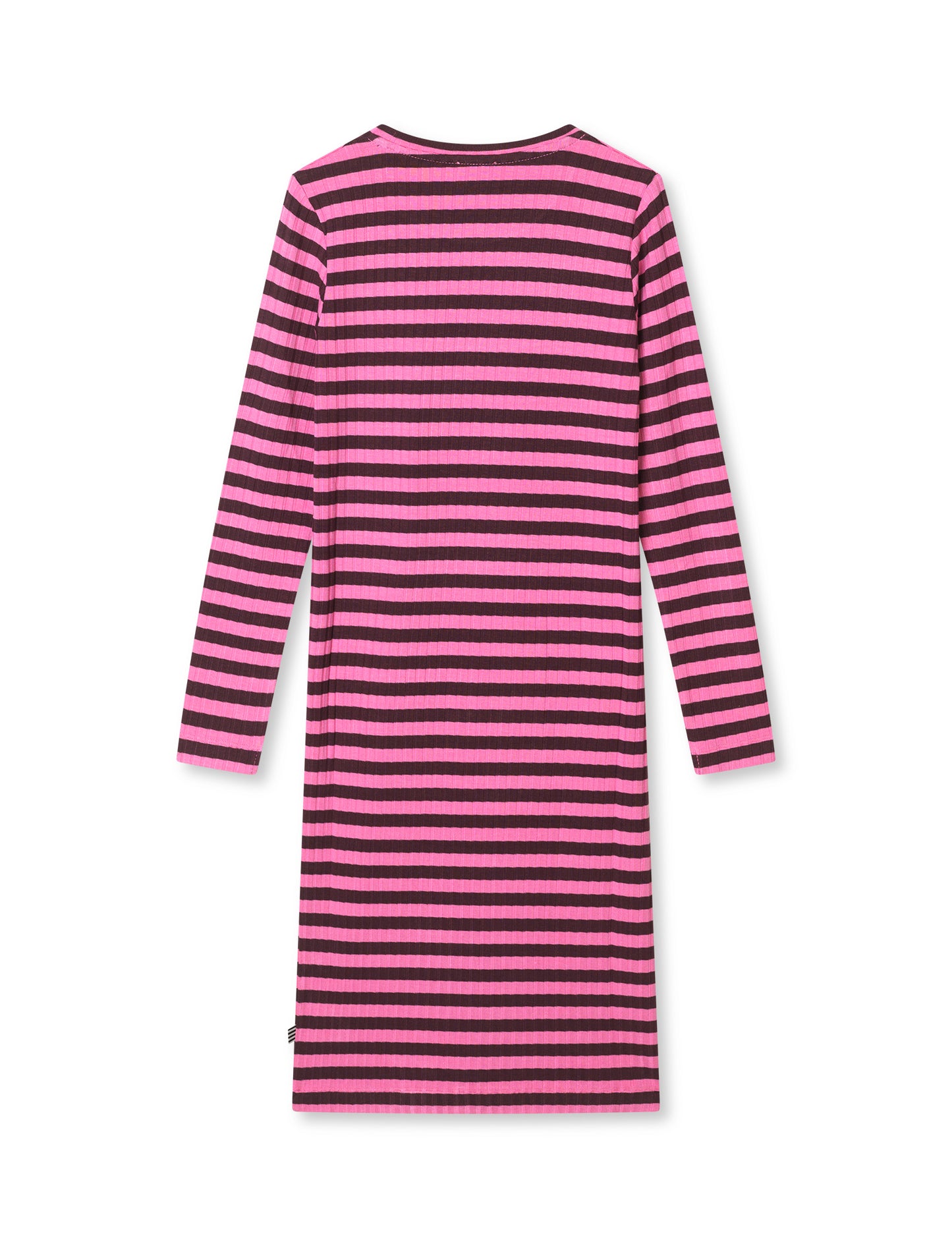 5x5 Classic Stripe Dubina Dress, Plum Perfect/Carmine Rose