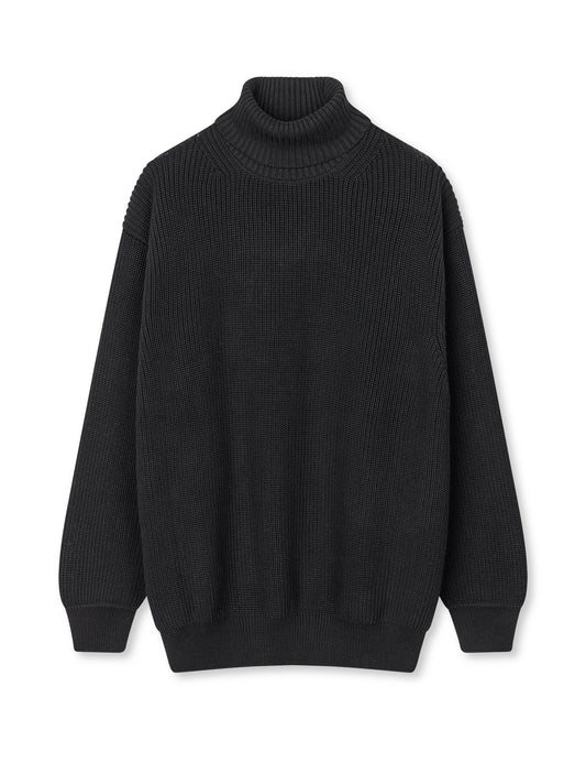 Tight Cotton Kurt Knit, Black