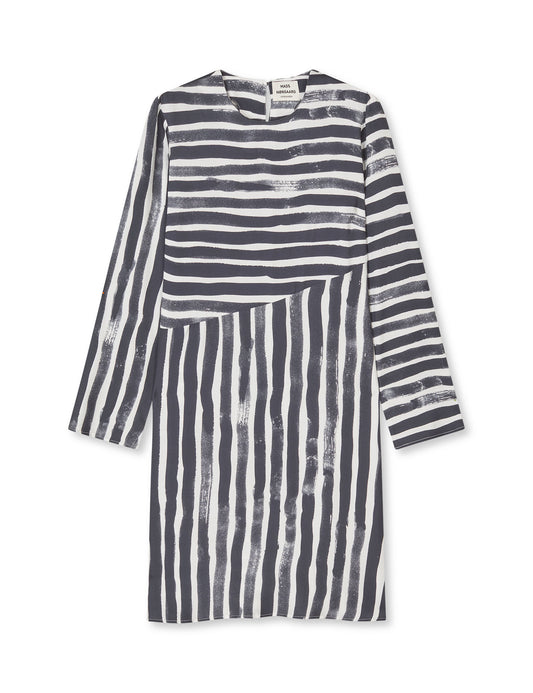 Tencella Amelia Dress, AOP Stripe/Parisian Night